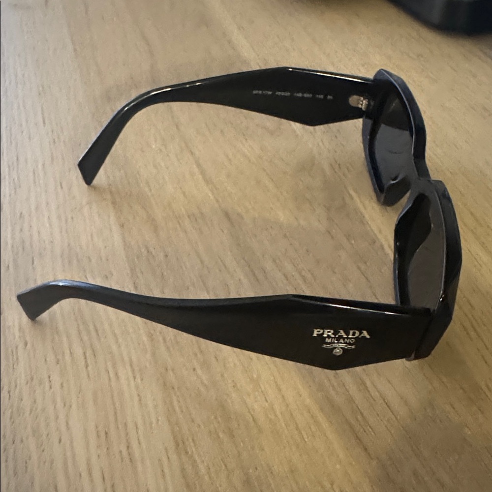 Prada 51mm Rectangular Black Sunglasses - image 4